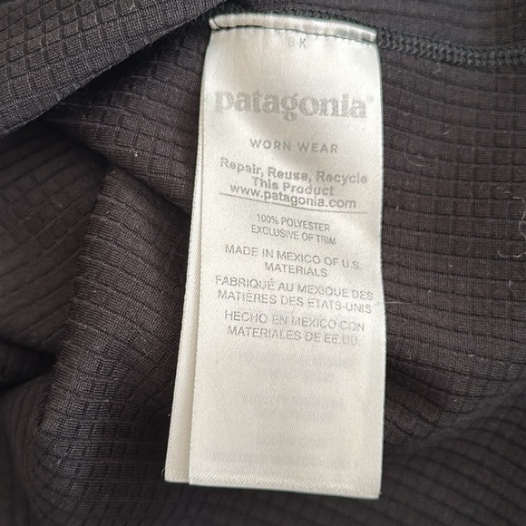 Patagonia sz M Capilene midweight base layer Black Long Sleeve Women's Top VGUC - Picture 6 of 7